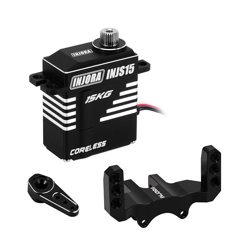 INJORA - INJS15 Waterproof Coreless Servo With Tray & Horn For 1/24 SCX24 (INJS15-24BK)