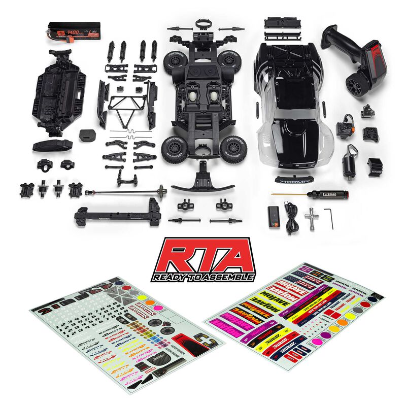ARRMA - 1/16 MOJAVE GROM 4X4 RTA KIT Brushed Desert Truck (Battery & Charger Included), Clear/Black (ARA2104KT1)