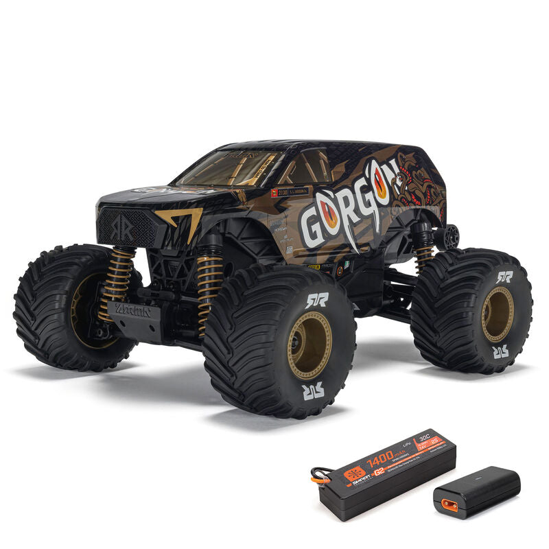 ARRMA - 1/16 GORGON GROM 4X4 RTR Brushed Monster Truck (Battery & Charger Included), Bronze (ARA2130T3)