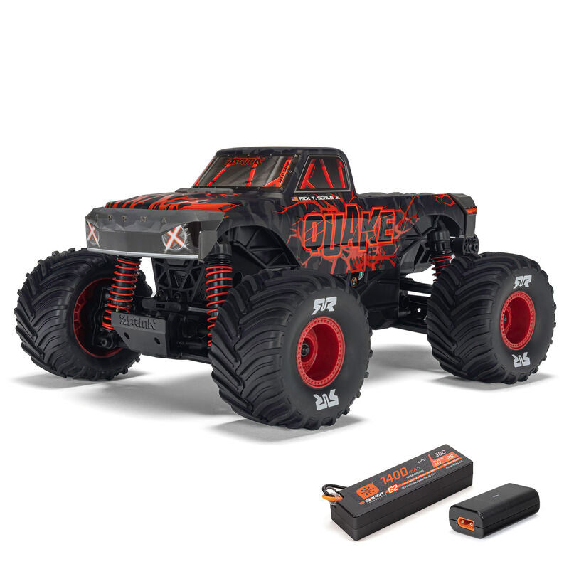 ARRMA - 1/16 QUAKE GROM 4X4 RTR Brushed Monster Truck (Battery & Charger Included), Red (ARA2137T1)