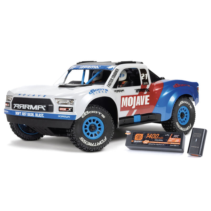 ARRMA - 1/16 MOJAVE GROM 223S DSC 4X4 RTR Brushless Desert Truck, White (ARA2304ST2)