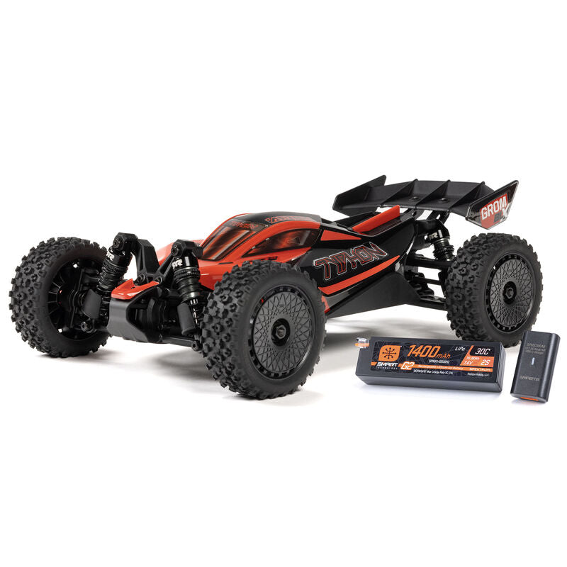 ARRMA - 1/14 TYPHON GROM 223S DSC 4X4 RTR Brushless Buggy, Red (ARA2306ST1)