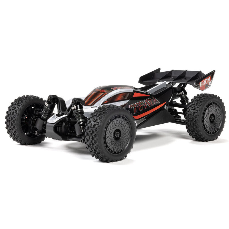 ARRMA - 1/14 TYPHON GROM 223S DSC 4X4 RTR Brushless Buggy, Silver (ARA2306T1)