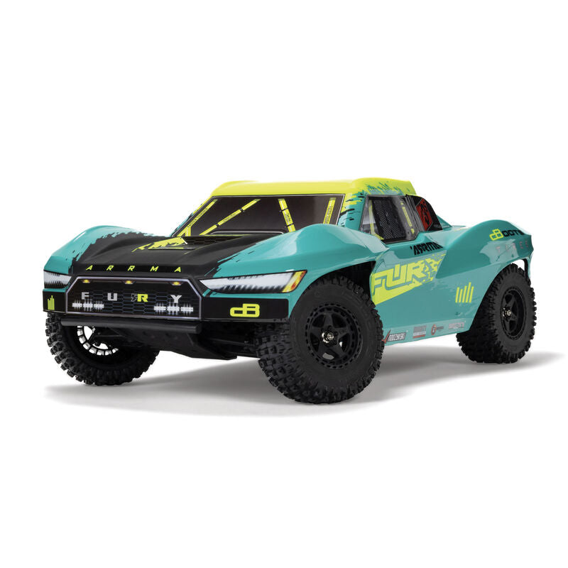 ARRMA - 1/10 FURY 223S DSC 2WD RTR Brushless Short Course Truck, Green (ARA3521T2)