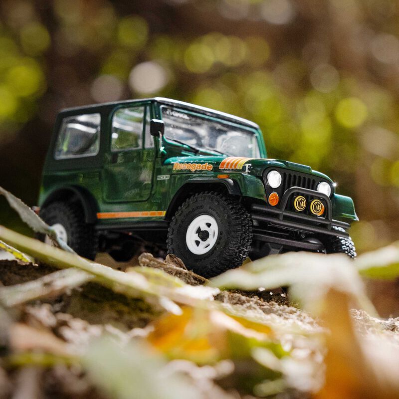 AXIAL - 1/30 SCX30 Jeep CJ-7 Renegade 4X4 RTR Brushed Rock Crawler (Battery & Charger Included), Green (AXI-3273T2)