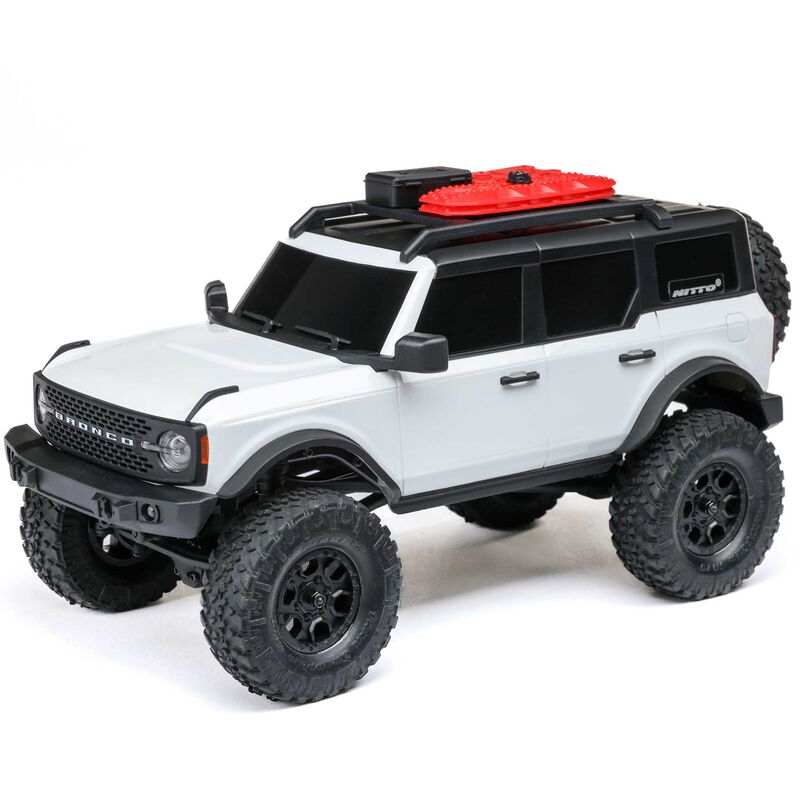 AXIAL - 1/24 SCX24 Ford Bronco 4X4 RTR Brushed Rock Crawler (Battery & Charger Included), White (AXI00006V2T4)