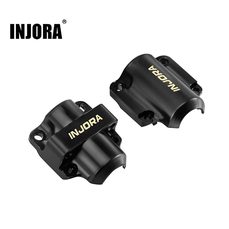 INJORA Black Brass Diff Covers for 1/30 SCX30 Stock Axles (SCX30-26BB)