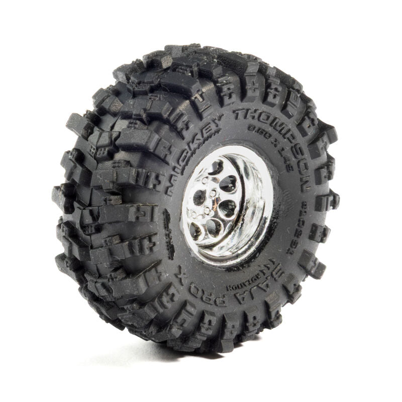 PRO-LINE - 1/30 Baja Pro X Front/Rear Mounted Chrome Beast Tires (4): Axial SCX30 (PRO1025110)