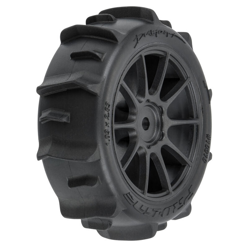 PRO-LINE - 1/14 Dumont F/R Tires MTD 12mm Black Mach-10 (4): Typhon GROM (PRO1031010)