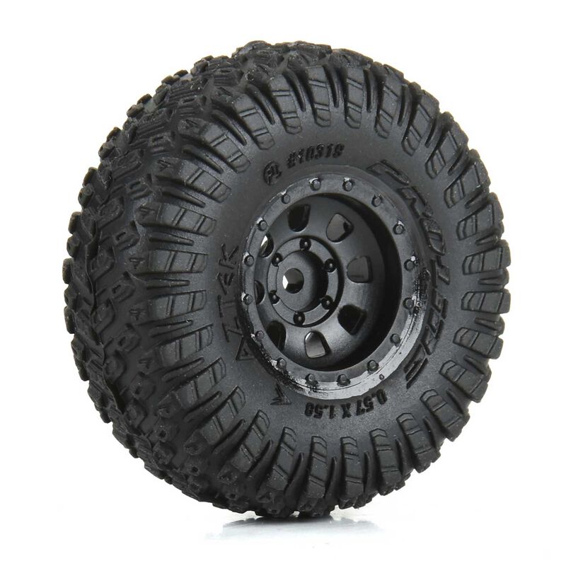 PRO-LINE - 1/30 Aztek Front/Rear Mounted Black Clobber (4): Axial SCX30 (PRO1031910)