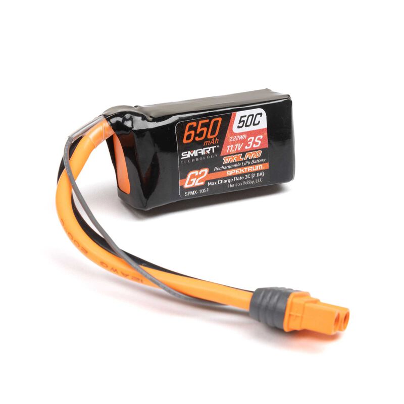 SPEKTRUM - Smart G2 Trail Pro 650mAh 3S 11.1V 50C LiPo w/ IC2 (SPMX-1051)