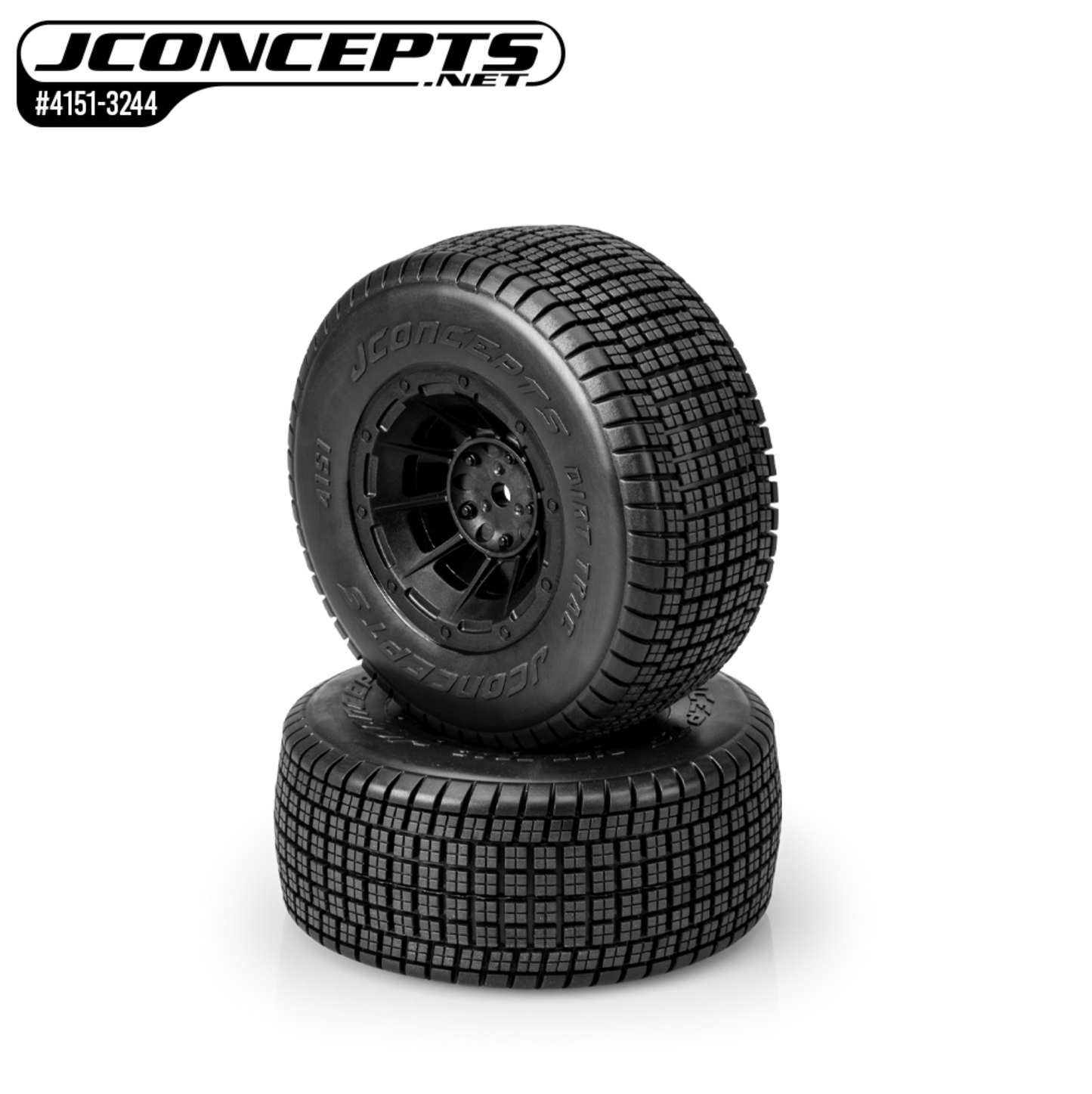 JConcepts Dirt Trac - Pre-mounted on Hazard Wheels - 2wd R | 4wd F&R (4151-3244)