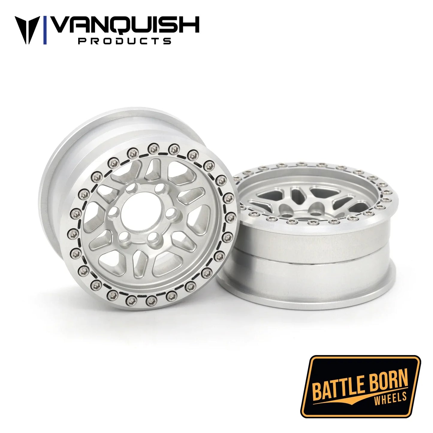 Vanquish Products BATTLE BORN WHEELS 1.9 KILO (CLEAR) (VPS08191)