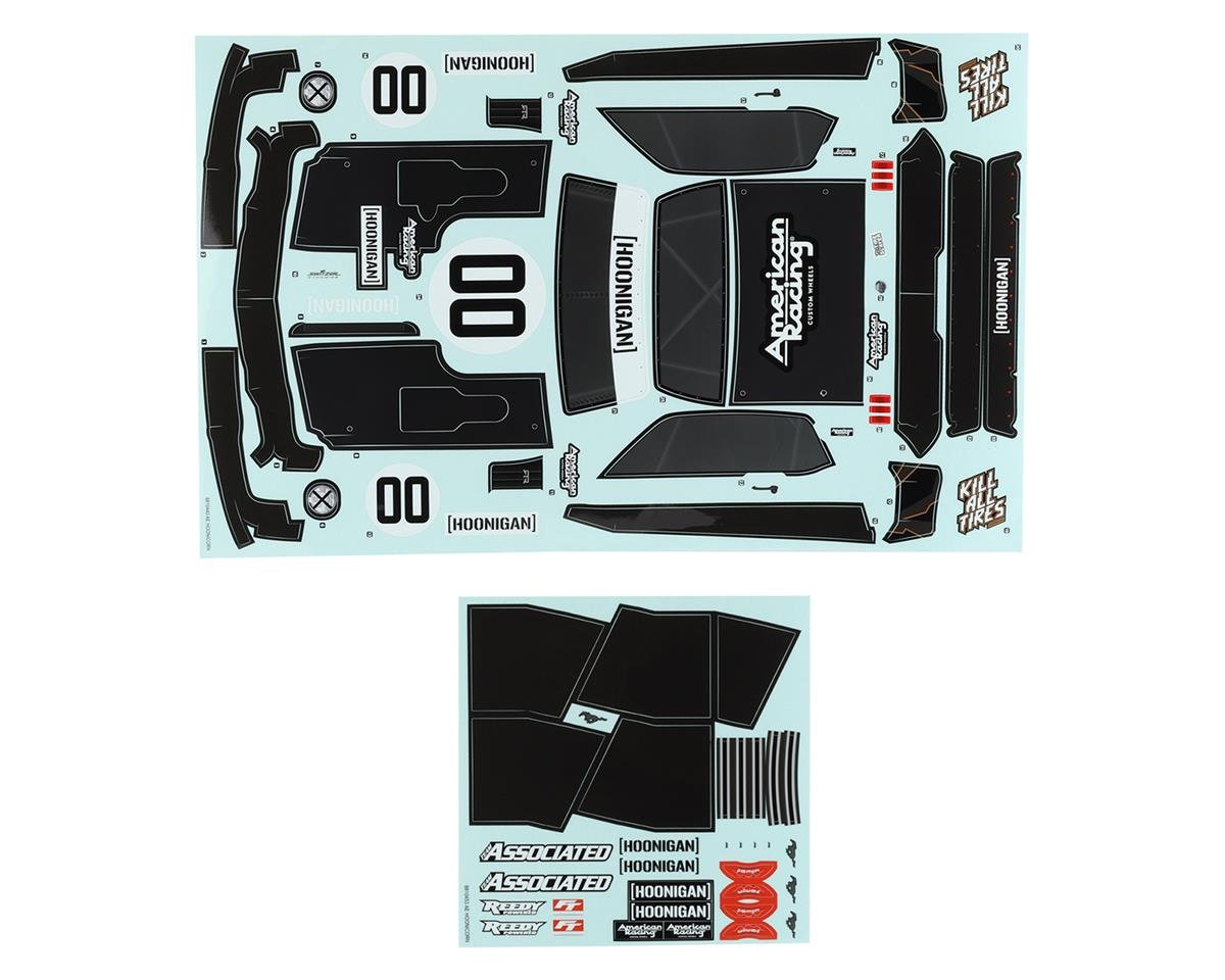 Team Associated Hoonicorn Body Decal Sheet (ASC31898)