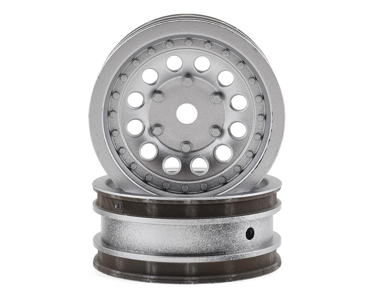 Team Associated CR12 Wheel Set (Satin Silver) (2) (ASC41053)