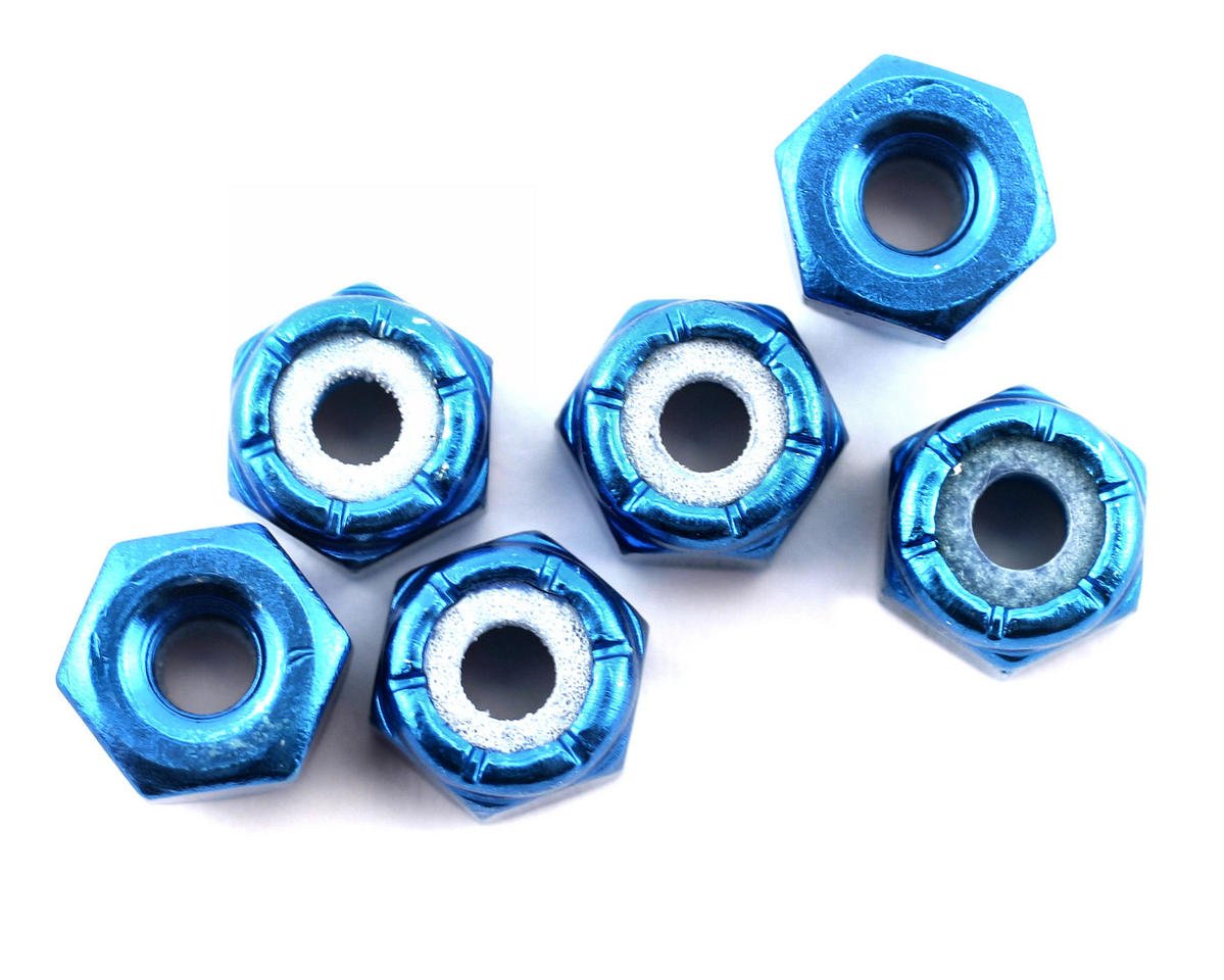 Team Associated 8/32 Aluminum Locknut (Blue Anodized) (6) (ASC6943)