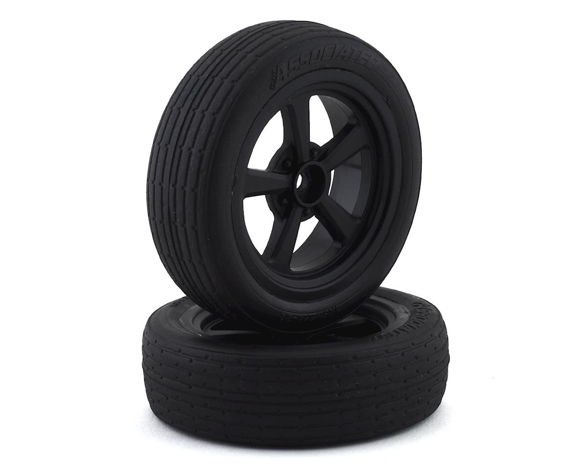 Team Associated DR10 Front Pre-Mounted Drag Racing Tires (2) (ASC71073)