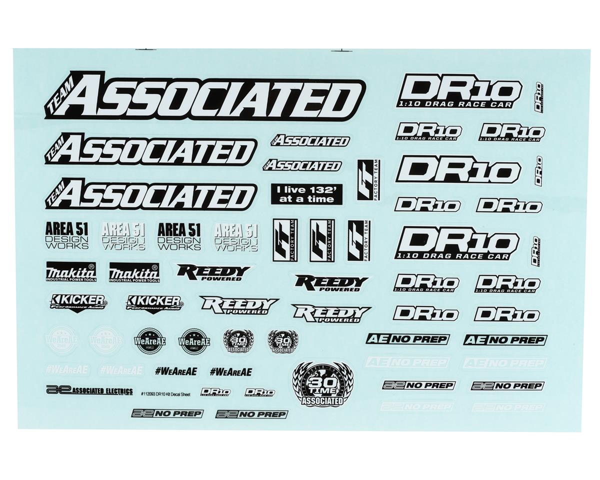 Team Associated DR10 Decal Sheet (ASC71089)