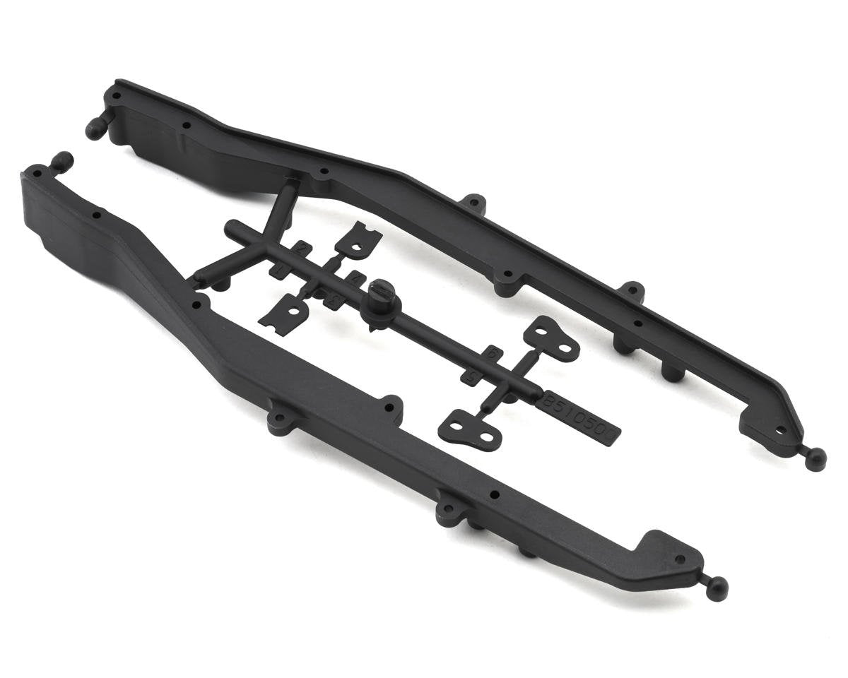 Team Associated RC10SC6.4 Factory Team Side Rails & Tower Wedges (Carbon) (ASC71177)