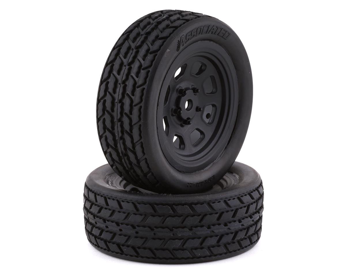 Team Associated SR10 Pre-Mounted Street Stock Tires w/Front Wheels (2) (ASC71194)