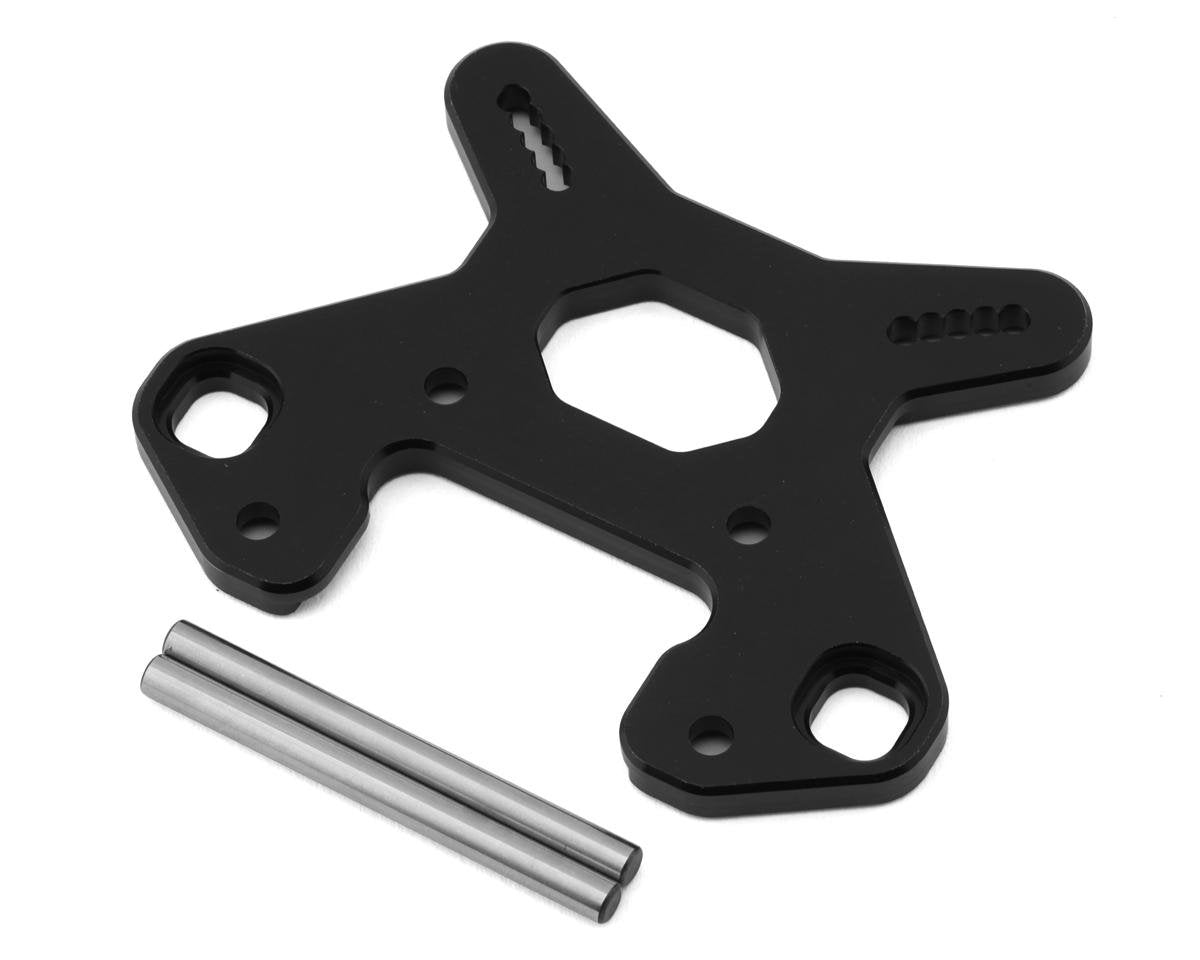 Team Associated RC8B4 Aluminum Front Shock Tower V2 (Black) (ASC81504)