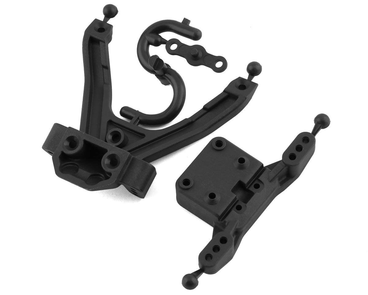Team Associated RC10B6.3 Factory Team Front Top Plate & Ballstud Mount (Carbon) (ASC91875)