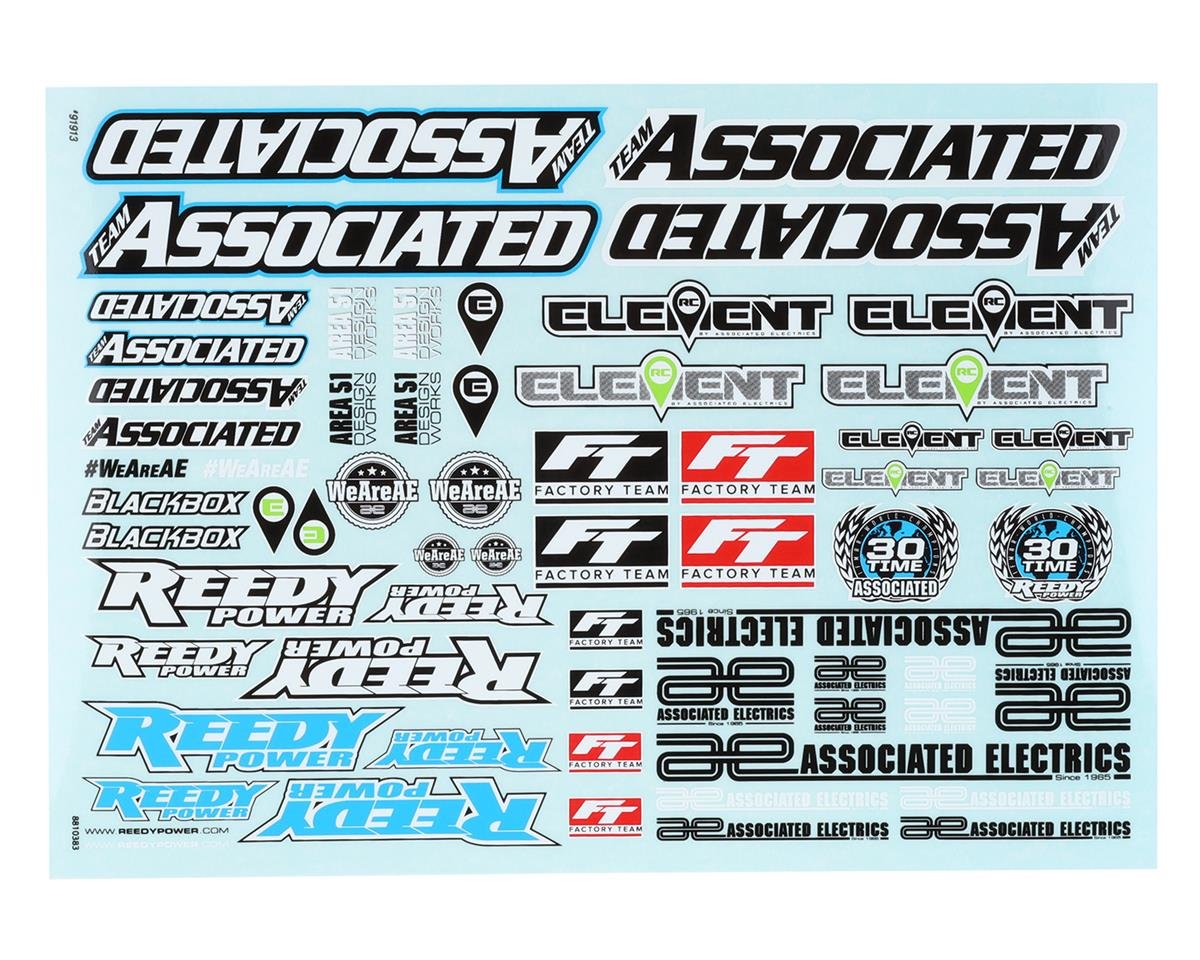 Team Associated AE Branding Decal Sheet (ASC91913)