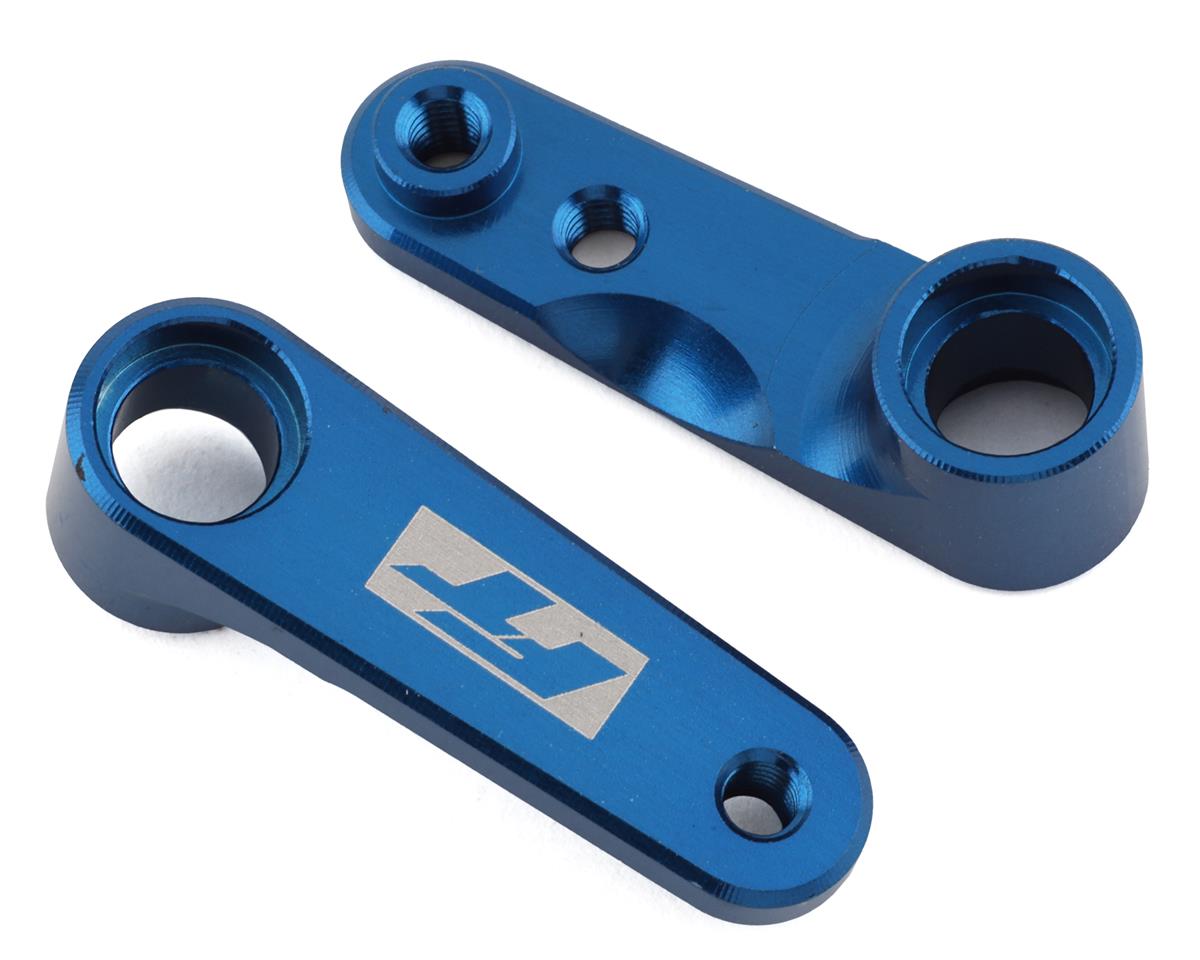 Team Associated RC10B6.4 Factory Team Steering Bell Cranks (Blue) (ASC91983)