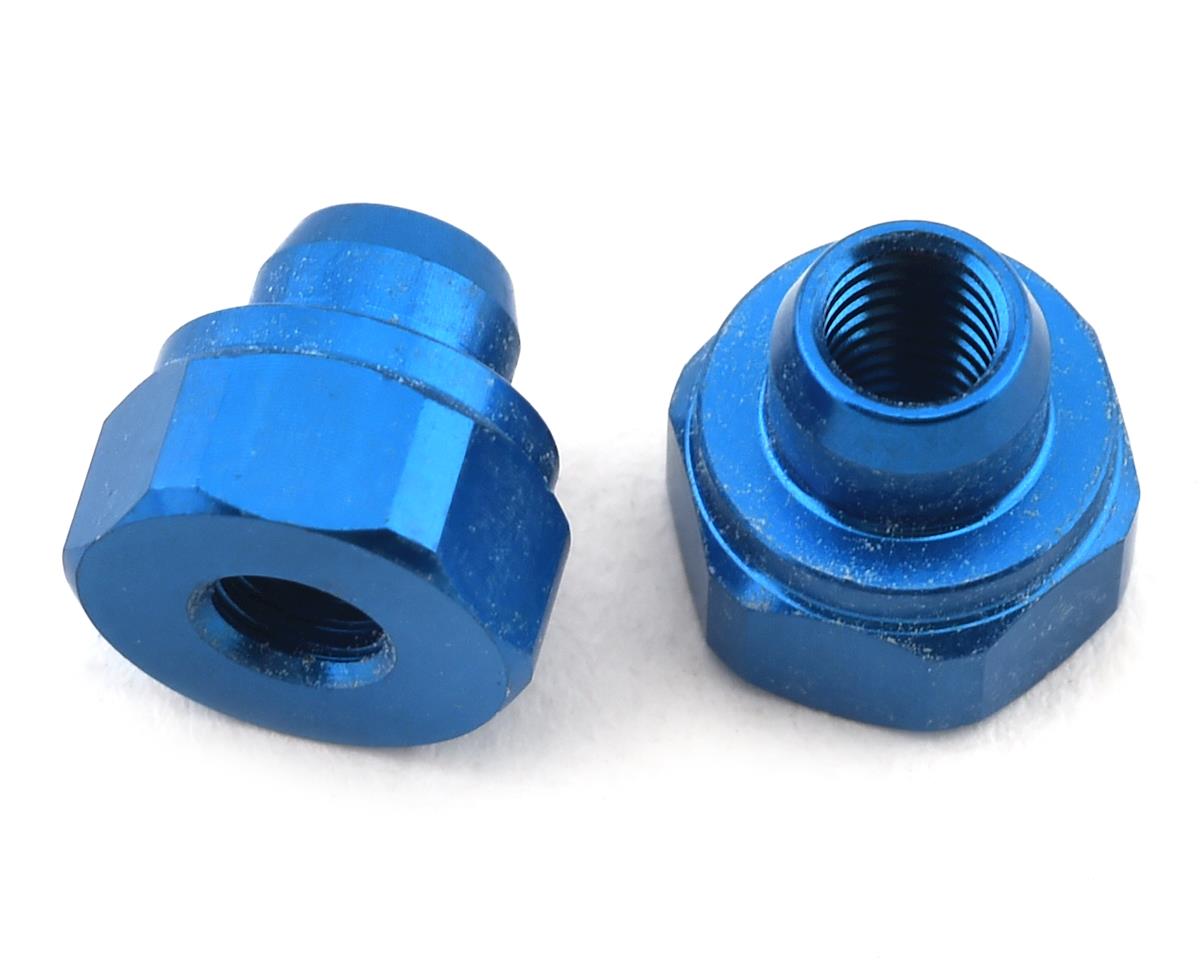 Team Associated RC10B74 Aluminum Battery Strap Nut (Blue) (2) (ASC92245)