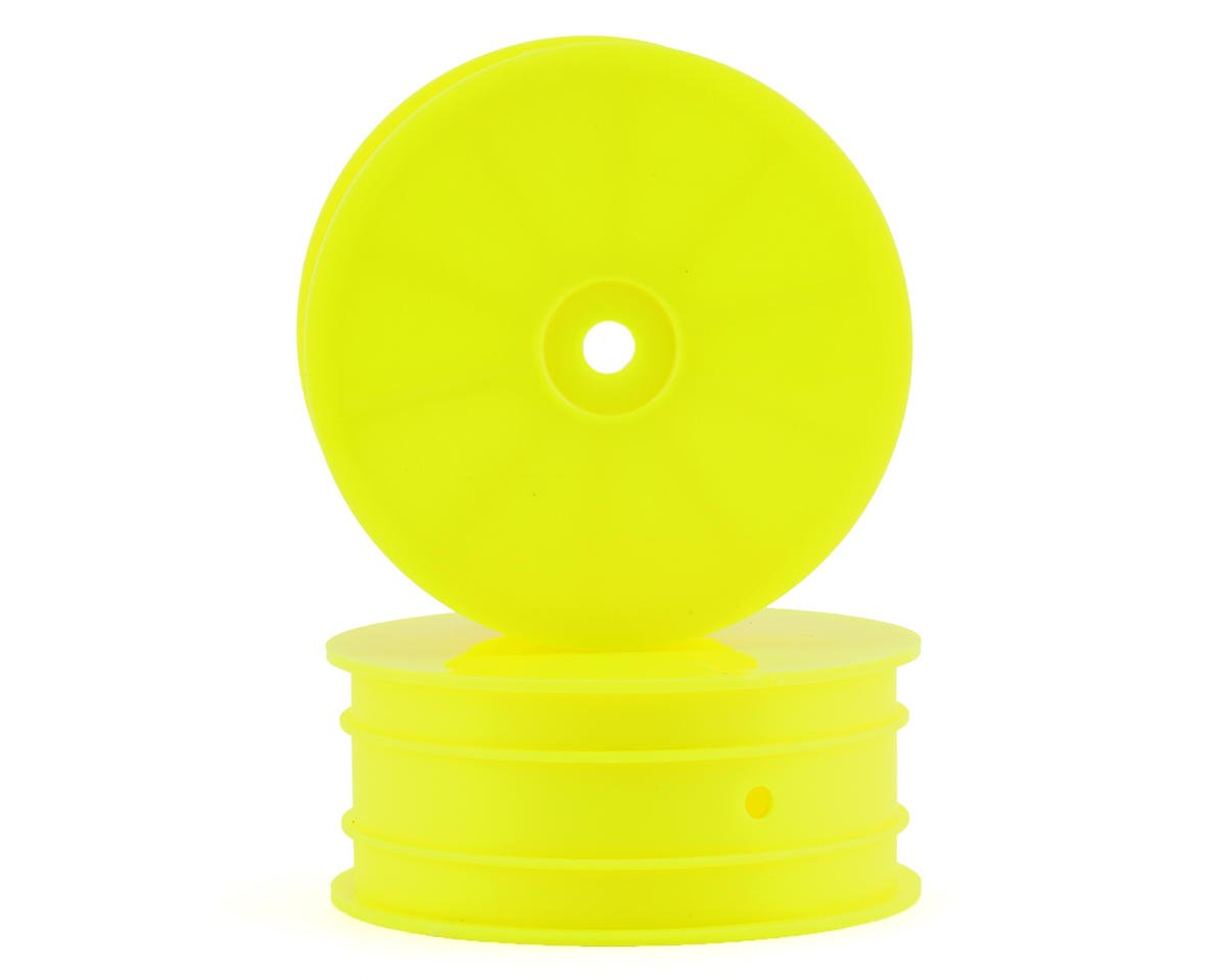 Team Associated 12mm Hex 2.2 4WD Front +1.5mm Buggy Wheels (2) (B74) (Yellow) (ASC92363)