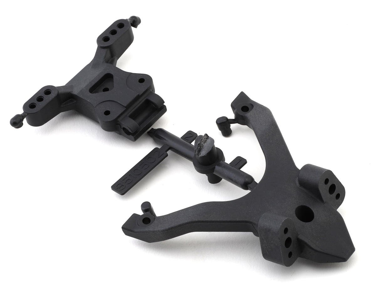 Team Associated RC10B7 Factory Team Carbon Top Plate & Ballstud Mount Set (ASC92404)