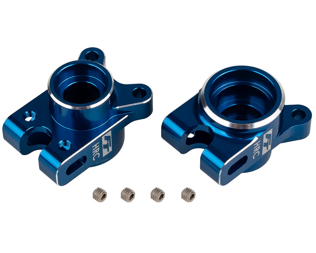 Team Associated RC10B7 Factory Team Aluminum Rear HRC Hub Set (Blue) (2) (ASC92473)