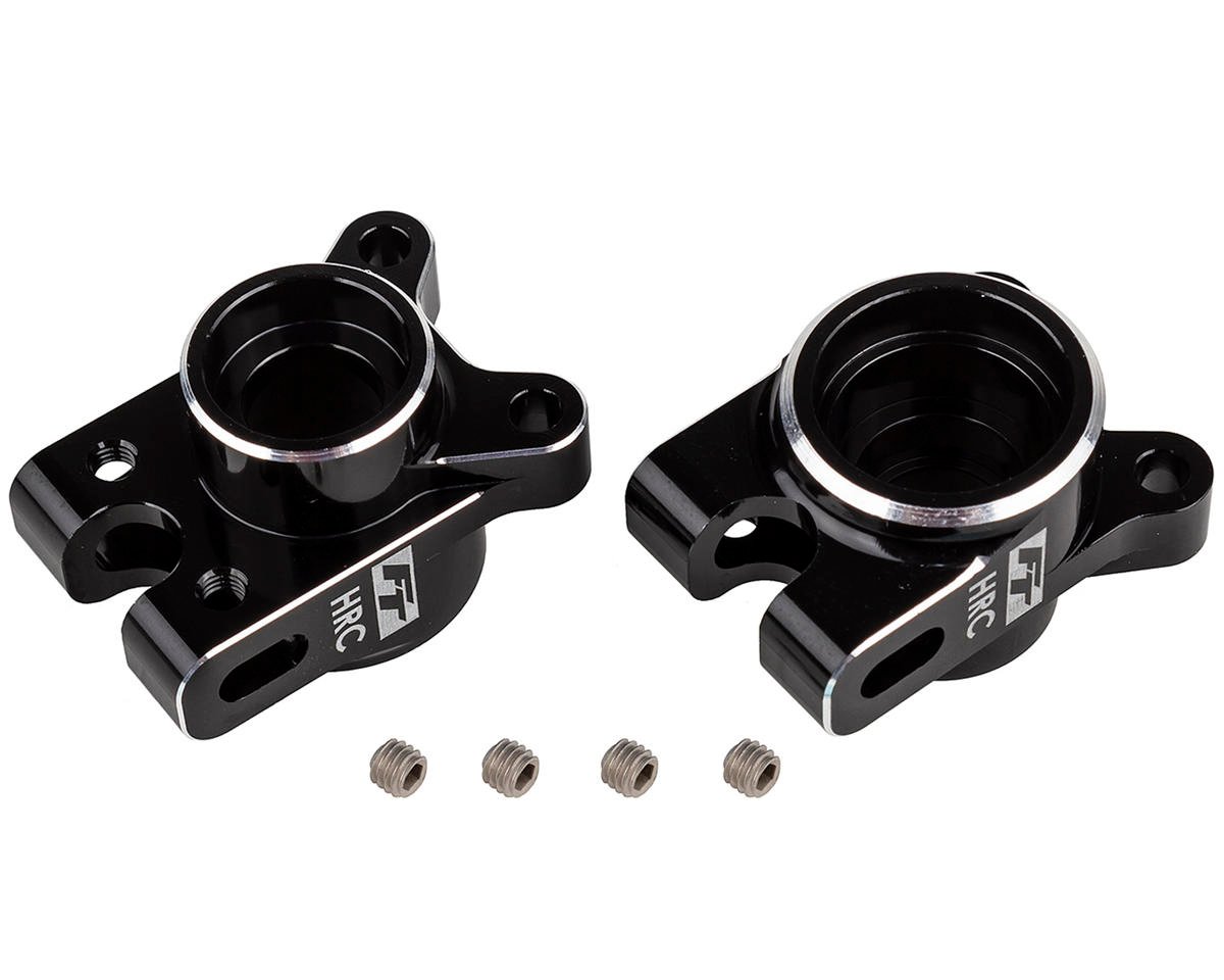 Team Associated RC10B7 Factory Team Aluminum Rear HRC Hub Set (Black) (2) (ASC92474)