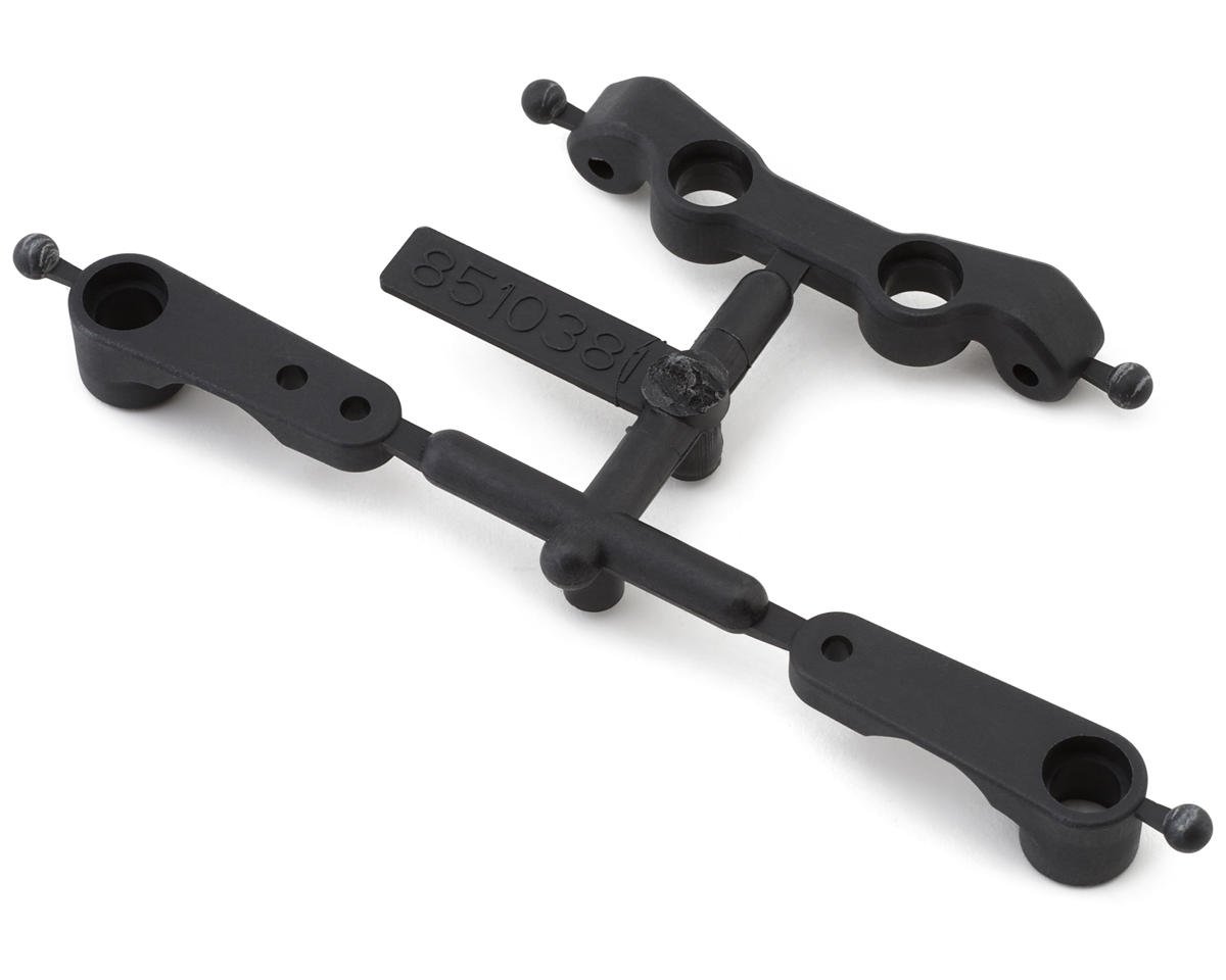 Team Associated RC10B7/B7D Factory Team Steering Bellcrank & Rack Set (Carbon) (ASC92489)