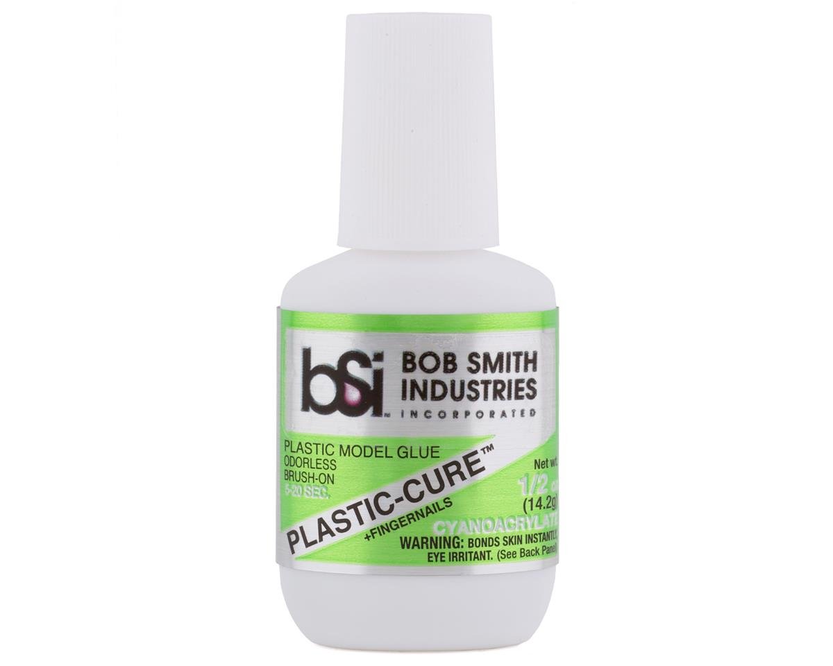 Bob Smith Industries Plastic-Cure Brush-On Odorless Medium CA Glue (1/2oz) (BSI105)