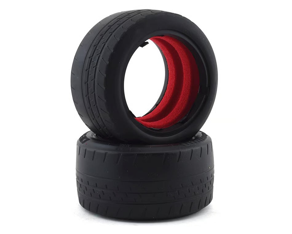 DE RACING - Phenom 2.2 Buggy Rear Racing Tires w/Red Insert (2) (Clay) (DER-PBR-C1)