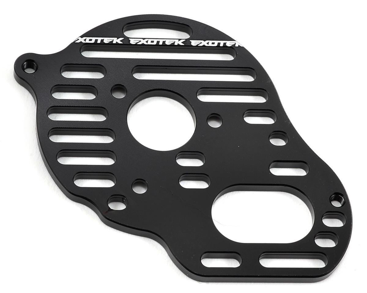 Exotek B5/B5M "Flite" Aluminum Vented Motor Plate (Black) (4-Gear) (EXO1454BLK)