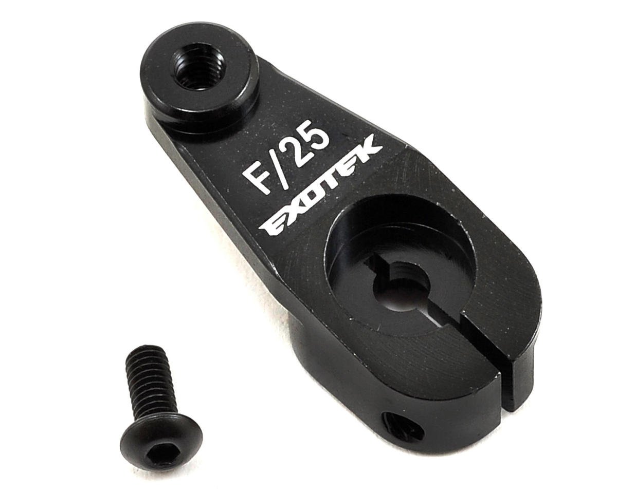 Exotek Aluminum AE HD Servo Horn (Black) (25T - Futaba/Savox/ProTek) (EXO1547BLK)
