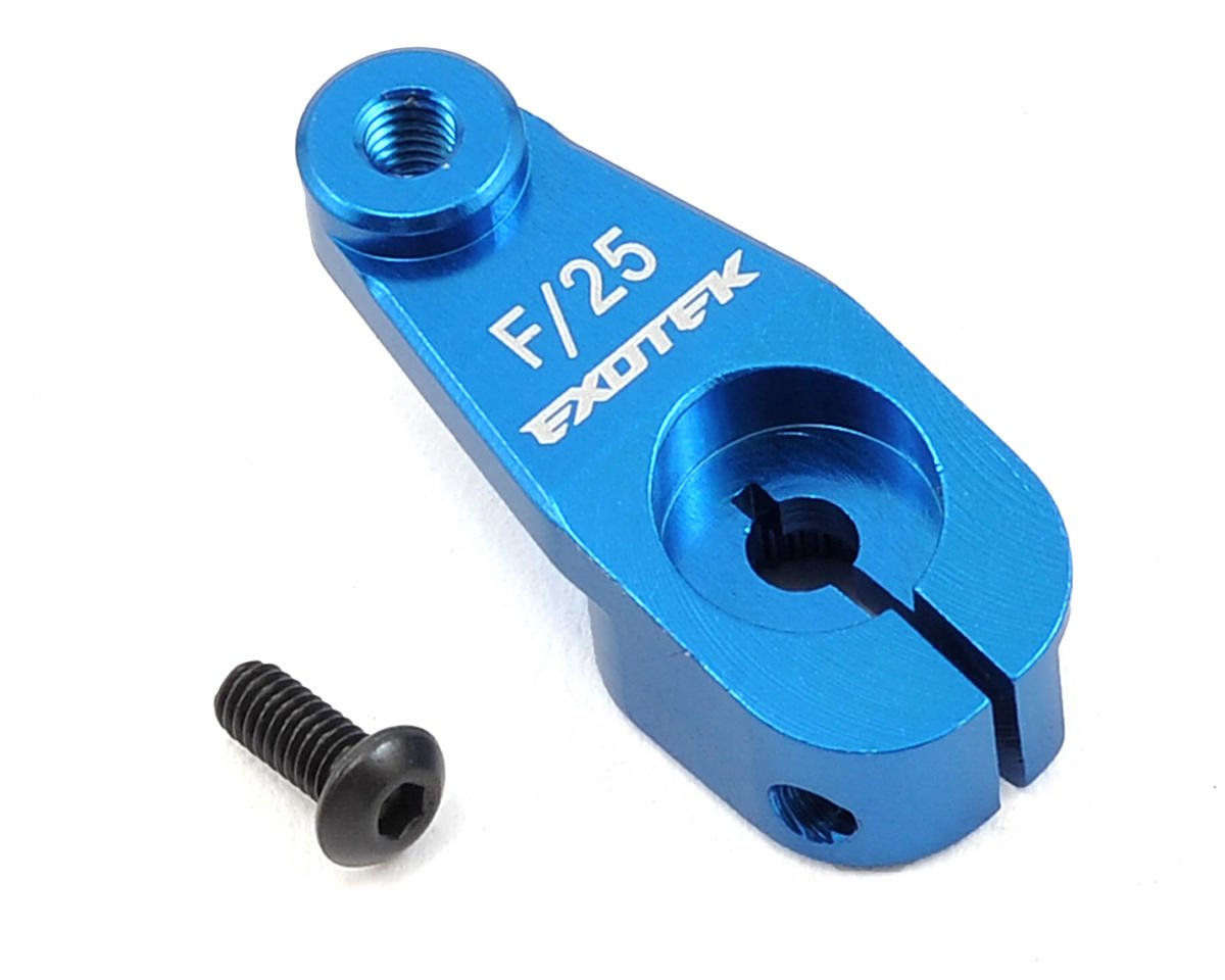 Exotek Aluminum AE HD Servo Horn (Blue) (25T - Futaba/Savox/ProTek) (EXO1547BLU)