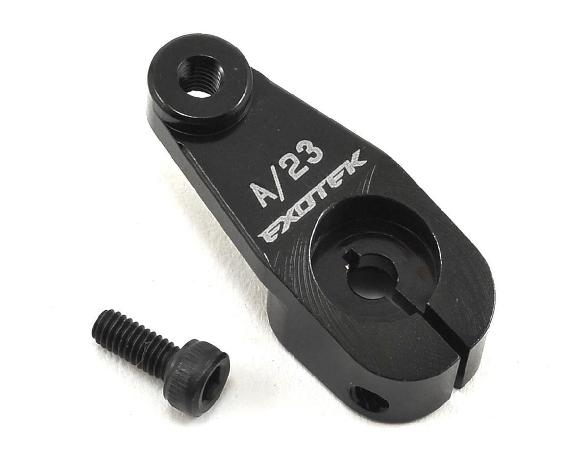 Exotek Aluminum AE HD Servo Horn (Black) (23T) (EXO1554BLK)