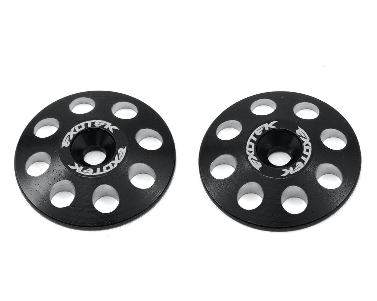 Exotek 22mm 1/8 XL Aluminum Wing Buttons (2) (Black) (EXO1665BLK)