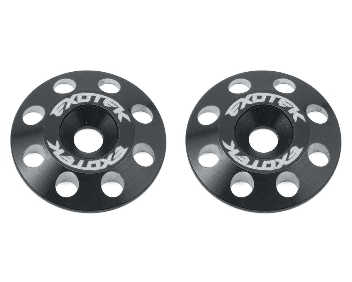 Exotek Flite V2 16mm Aluminum Wing Buttons (2) (Black) (EXO1678BLK)