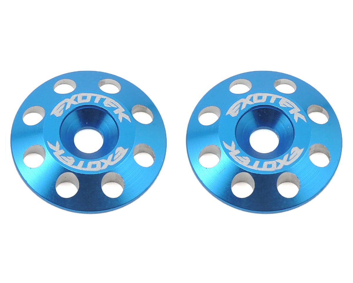 Exotek Flite V2 16mm Aluminum Wing Buttons (2) (Blue) (EXO1678BLU)