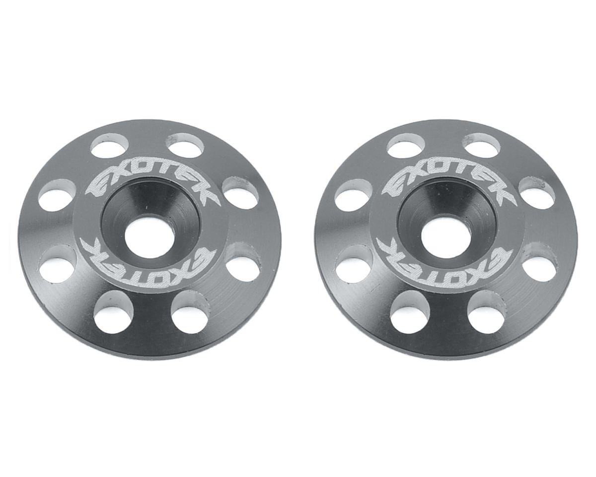 Exotek Flite V2 16mm Aluminum Wing Buttons (2) (Gun Metal) (EXO1678GUN)