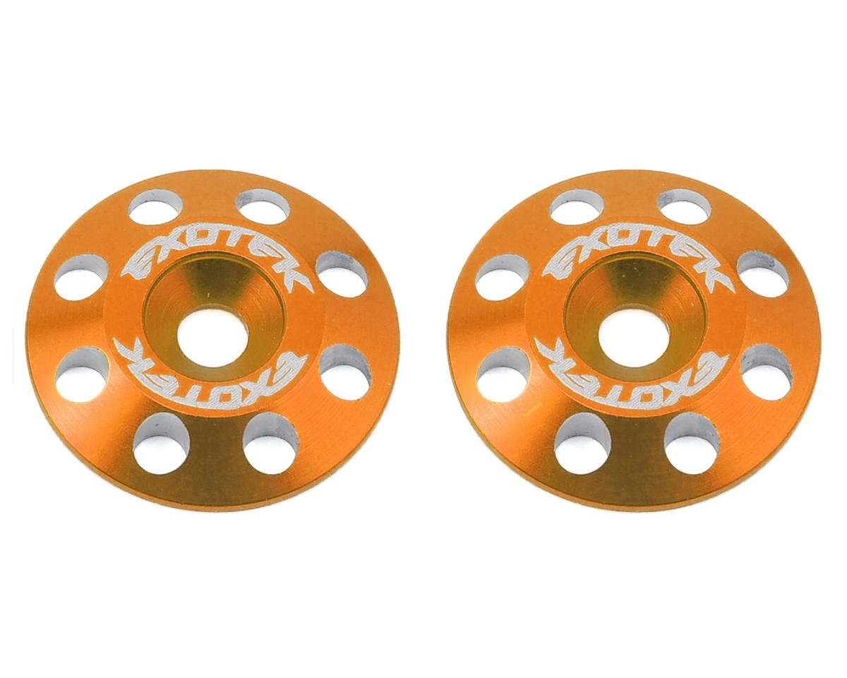 Exotek Flite V2 16mm Aluminum Wing Buttons (2) (Orange) (EXO1678ORG)