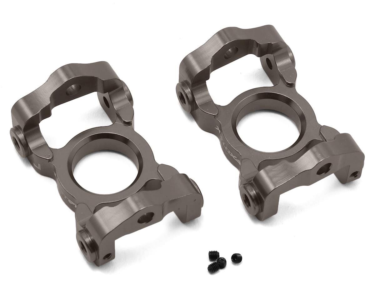 Exotek Losi LST 3XL Aluminum Front C Hubs (Gun Metal) (2) (EXO1852GUN)