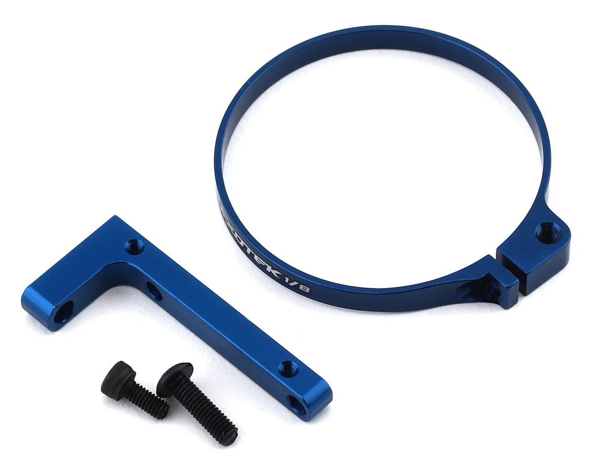 Exotek 1/8 V2 E-Buggy Clamp On Fan Mount (Blue) (EXO1914BLU)