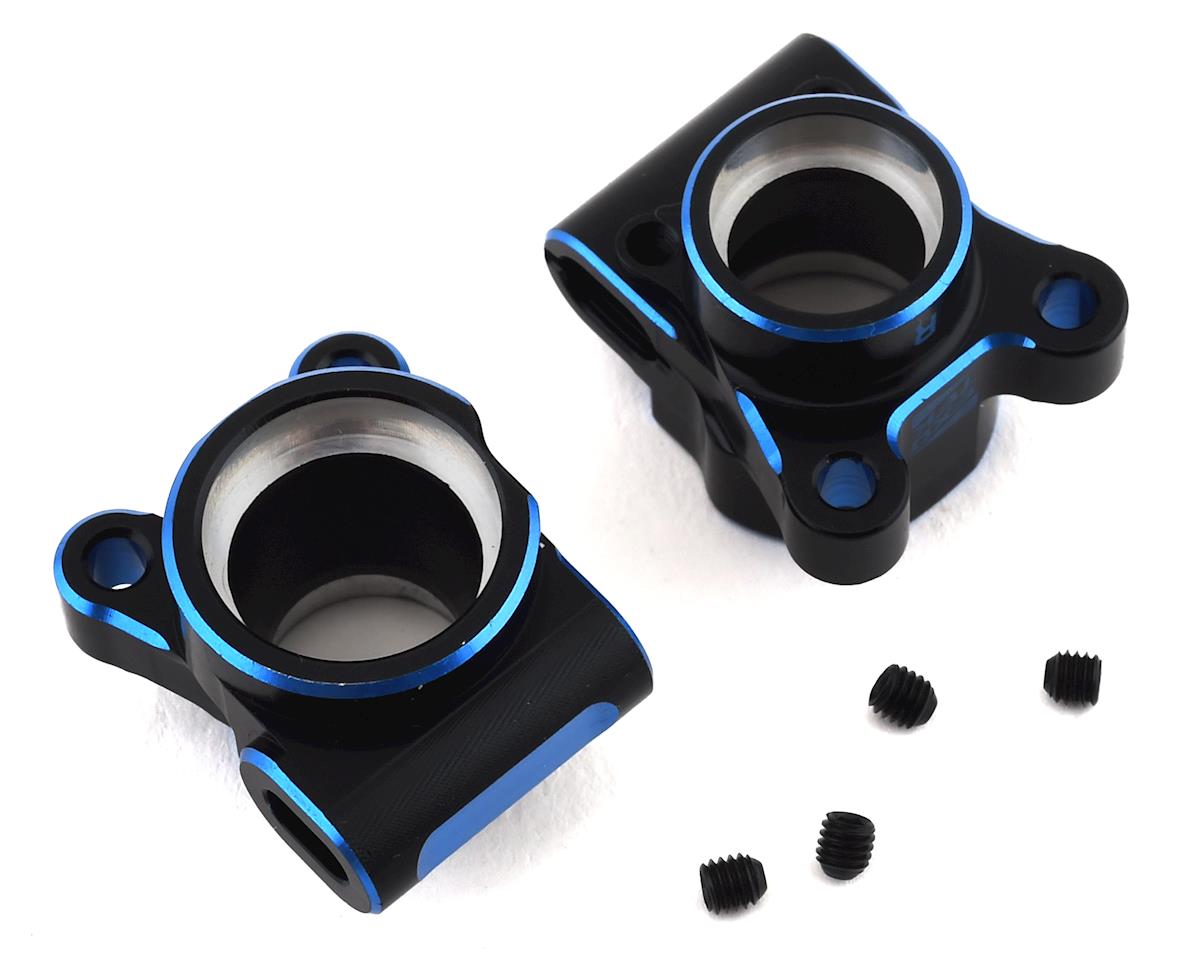 Exotek RC10B6.2 Aluminum Rear Hub Set (2) (Black/Blue) (EXO1959)