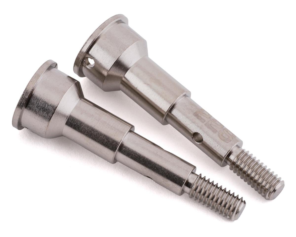 Exotek TLR 22S Drag Titanium Lightweight Rear CVA Axles (2) (Drag Racing Only) (EXO2032)