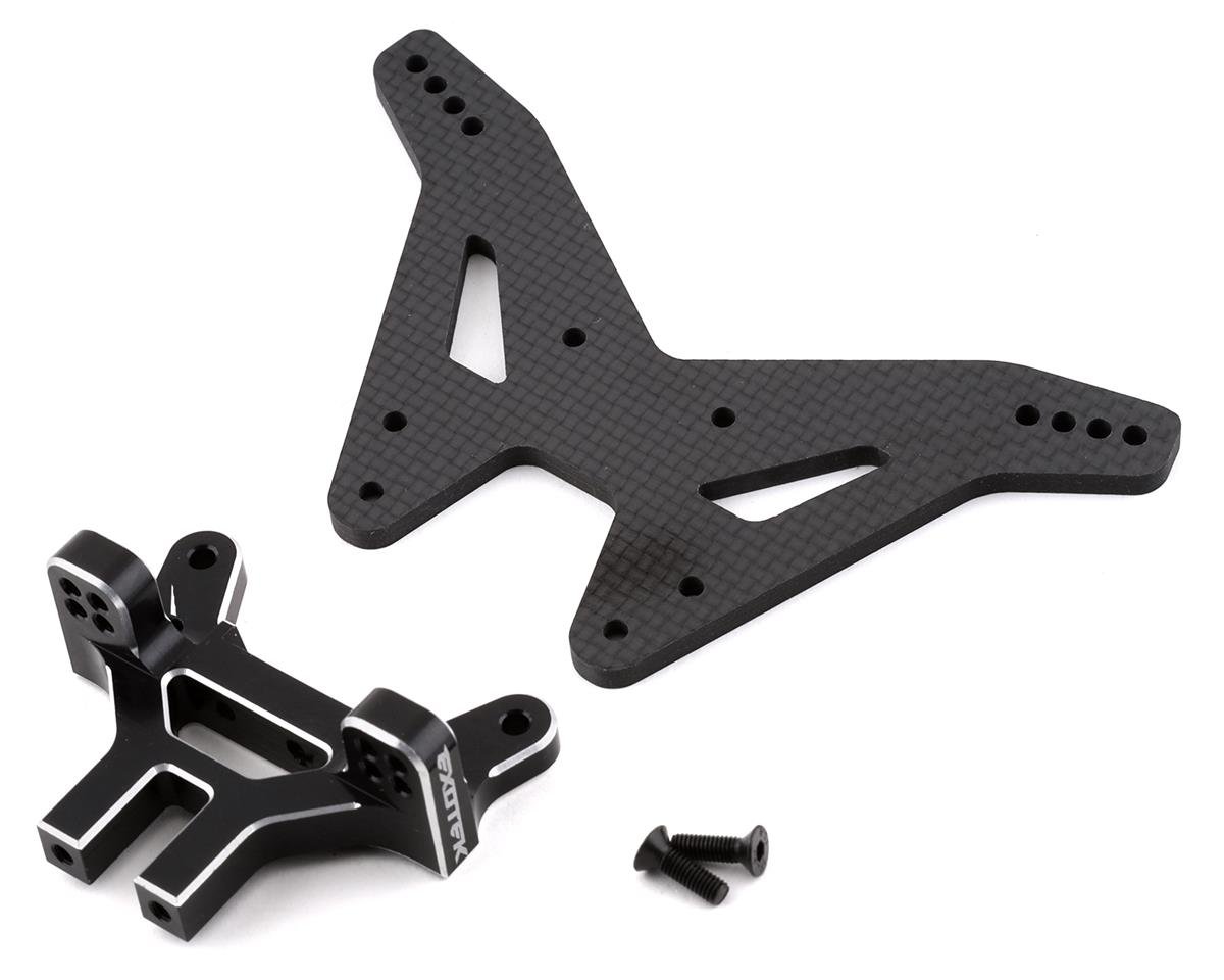 Exotek TLR 22S Drag 4mm Carbon Rear Tower Set (Black) (EXO2056)